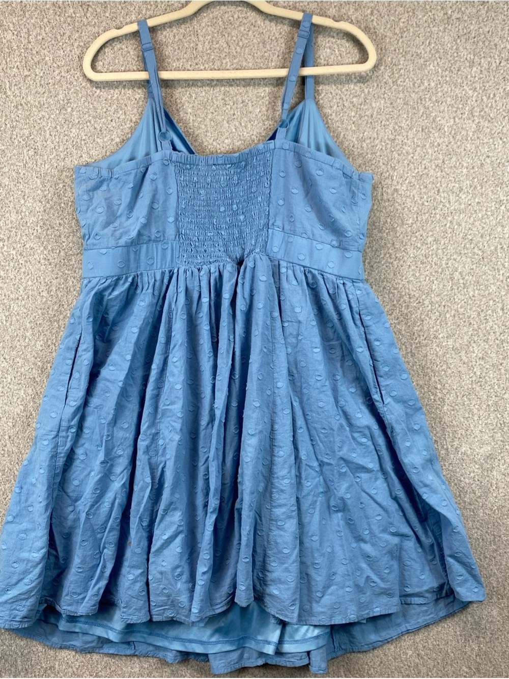 Torrid Polka Dot Mini Dress Size 1X Cotton Rockabilly Sundress Babydoll Flirty - Picture 9 of 11